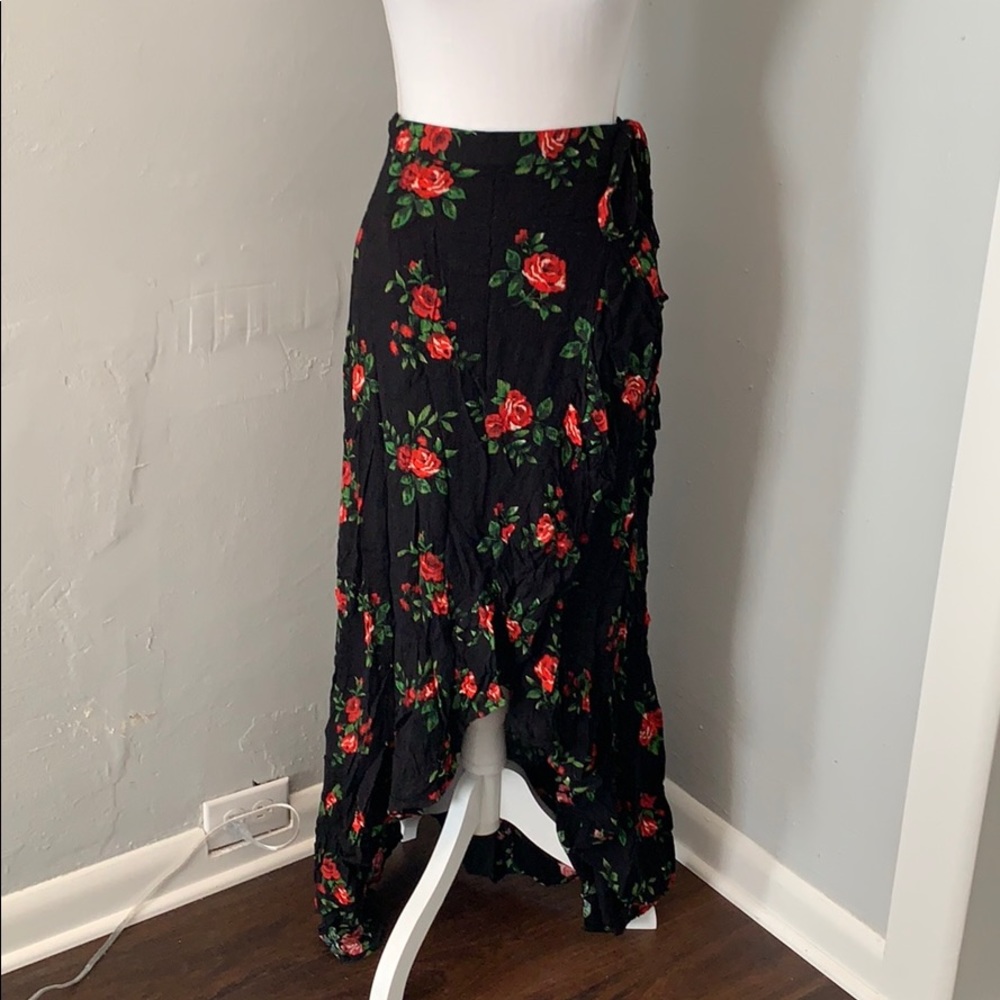 Rose wrap skirt